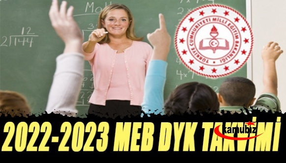 2022-2023 Eğitim Yılı Destekleme ve Yetiştirme Kurs (DYK) takvimi