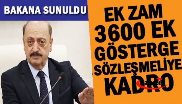 TRT Haber açıkladı! Ek zam, vergi dilimi, 3600 gösterge ve sözleşmelilere kadro Çalışma Bakanına iletti