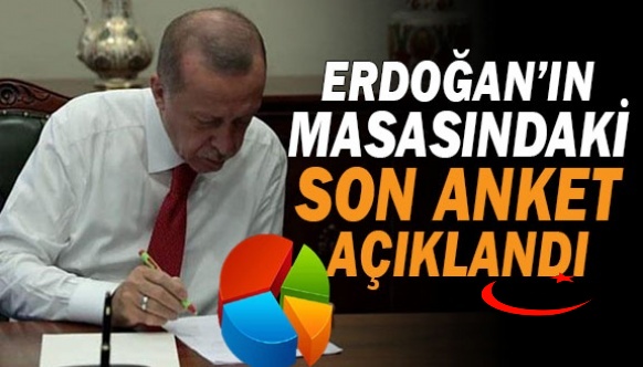 Erdoğan'ın masasındaki son anket canlı yayında açıklandı