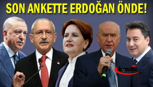 Son seçim anketinde Erdoğan yüzde 50 ile açık ara önde