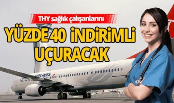 Türk Hava Yolları'ndan sağlık çalışanlarına yüzde 40 indirim