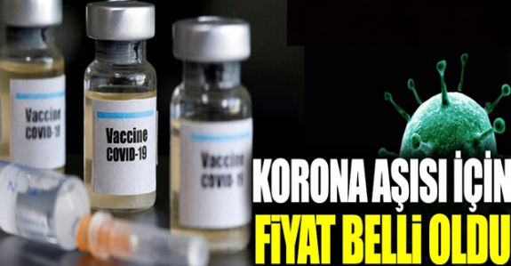Kovid-19 aşısının fiyatı belli oldu