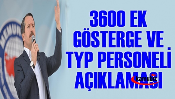 Ali Yalçın'dan 3600 ek gösterge ve TYP personeli açıklaması