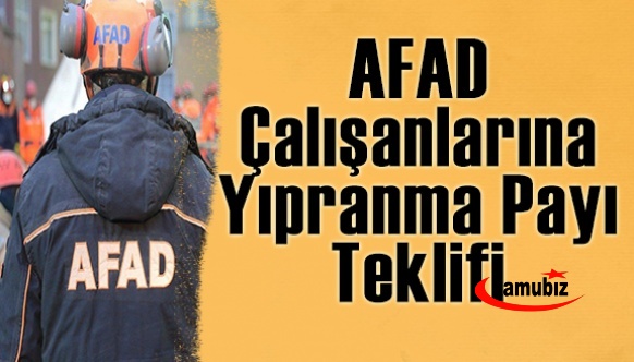 AFAD çalışanlarına fiilî hizmet zammı teklifi Meclis'te