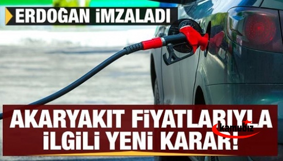 Erdoğan akaryakıtta yeni ÖTV kararını imzaladı! Benzin, motorin ve LPG indirimi olacak mı?