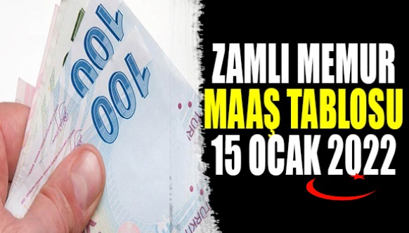 Sabah Gazetesi Zamlı 15 Ocak 2022 memur maaş tablosunu yayımladı