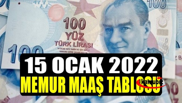 Anadolu Ajansı 15 unvanda 15 Ocak  2022 memur maaş tablosu yayımladı! En düşük memur maaşı 6 bin 429