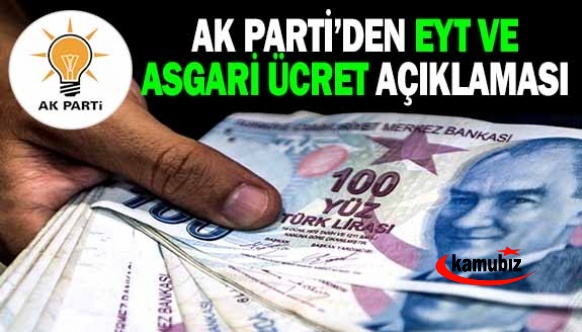 EYT ve asgari ücret hakkında AK Parti'den yeni açıklama