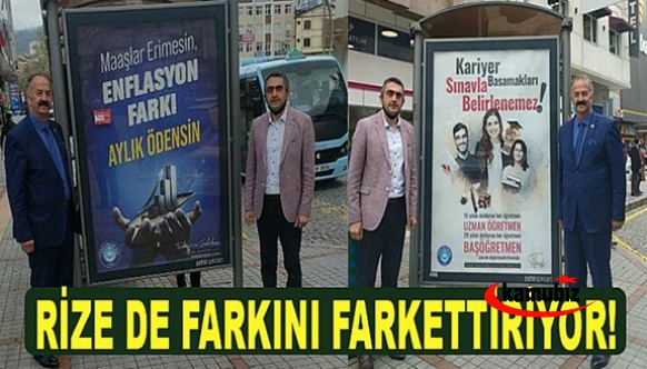 Rize'de Türk Eğitim Sen Fırtınası Esiyor! Bu Kezde Billbordlara Reklam Verdiler!