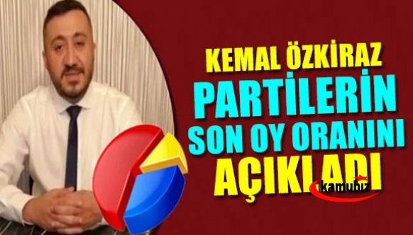Kemal Özkiraz partilerin son oy oranını açıkladı