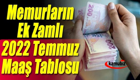 Gazete Vatan yayımladı! İşte memurların ek zamlı, 2022 Temmuz maaş tablosu..