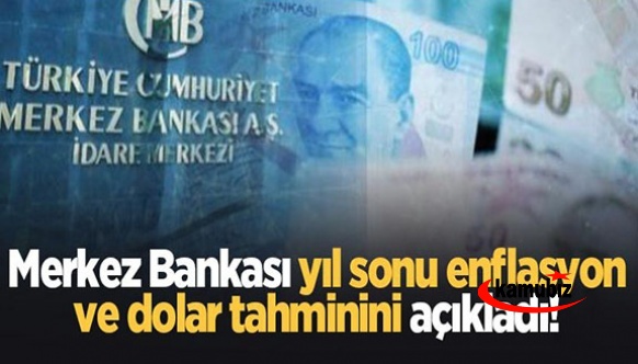 Merkez Bankası yıl sonu Dolar ve enflasyon tahmini açıkladı.