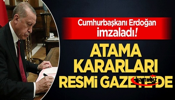 Erdoğan, Genel Müdür Yardımcılığı ve İl Müdürlüğüne atama yaptı