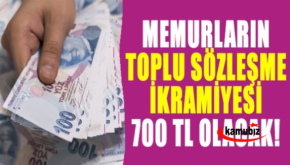 Memurların Toplu Sözleşme İkramiyesi 700 Lira Olacak