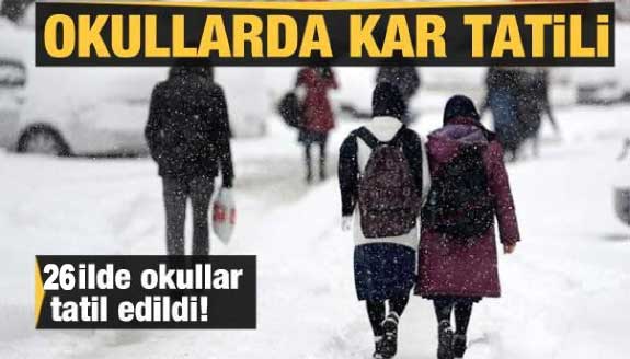 Kar Yağışı Nedeniyle 6 Şubat’ta Eğitime Ara Verilen İller Açıklandı: 26 İlde Okullar Tatil Edildi!